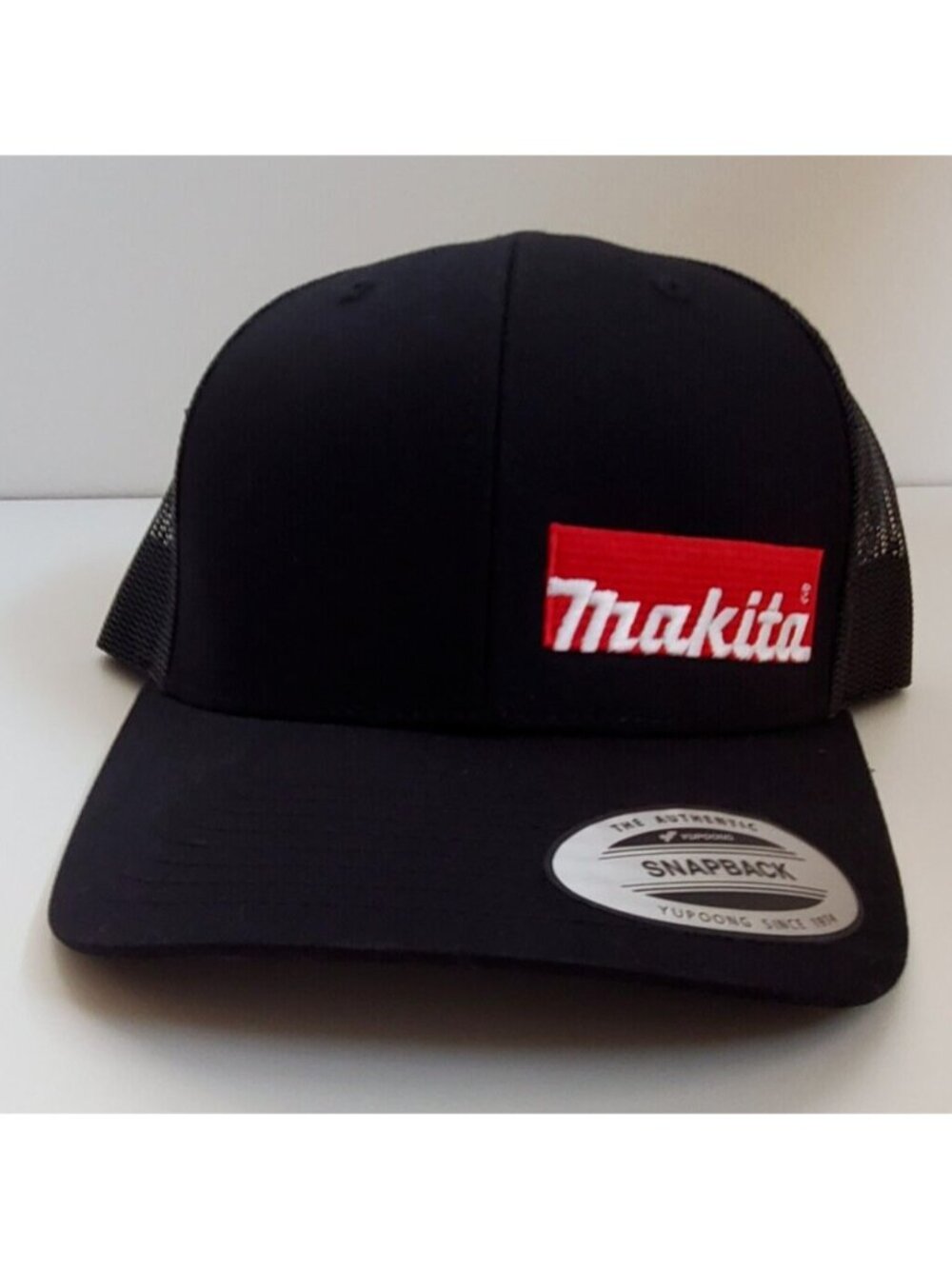 BASEBALL CAP Makita Tools Mesh Snapback Black Red Hat The Classics